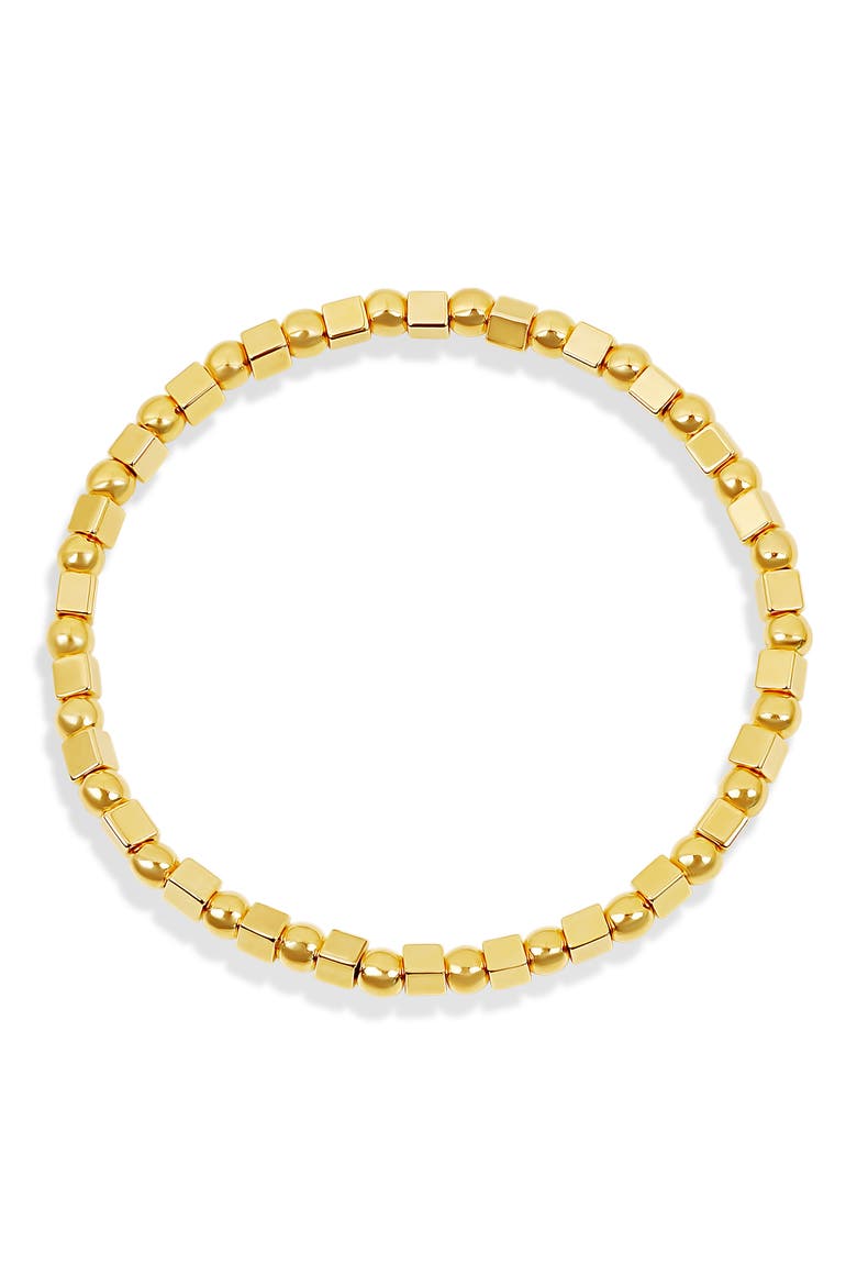 Mix Shape Beaded Stretch Bracelet, Main, color, GOLD