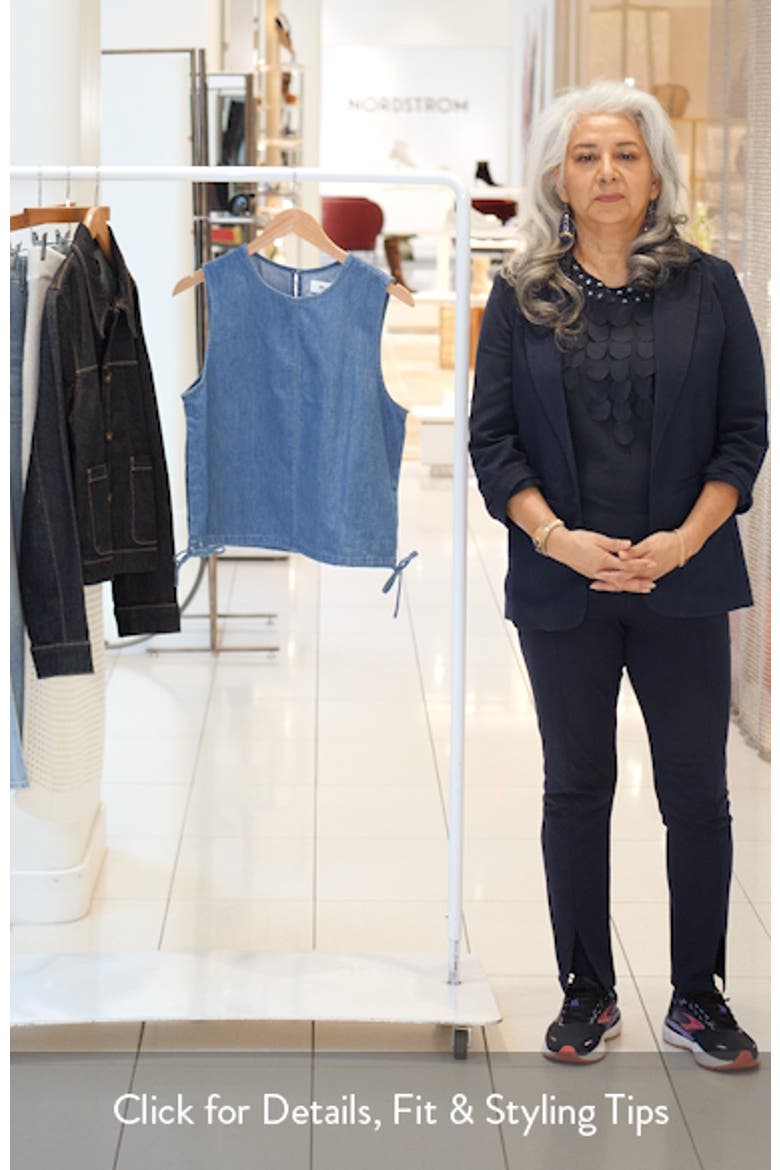 Cinched Denim Shell Top video