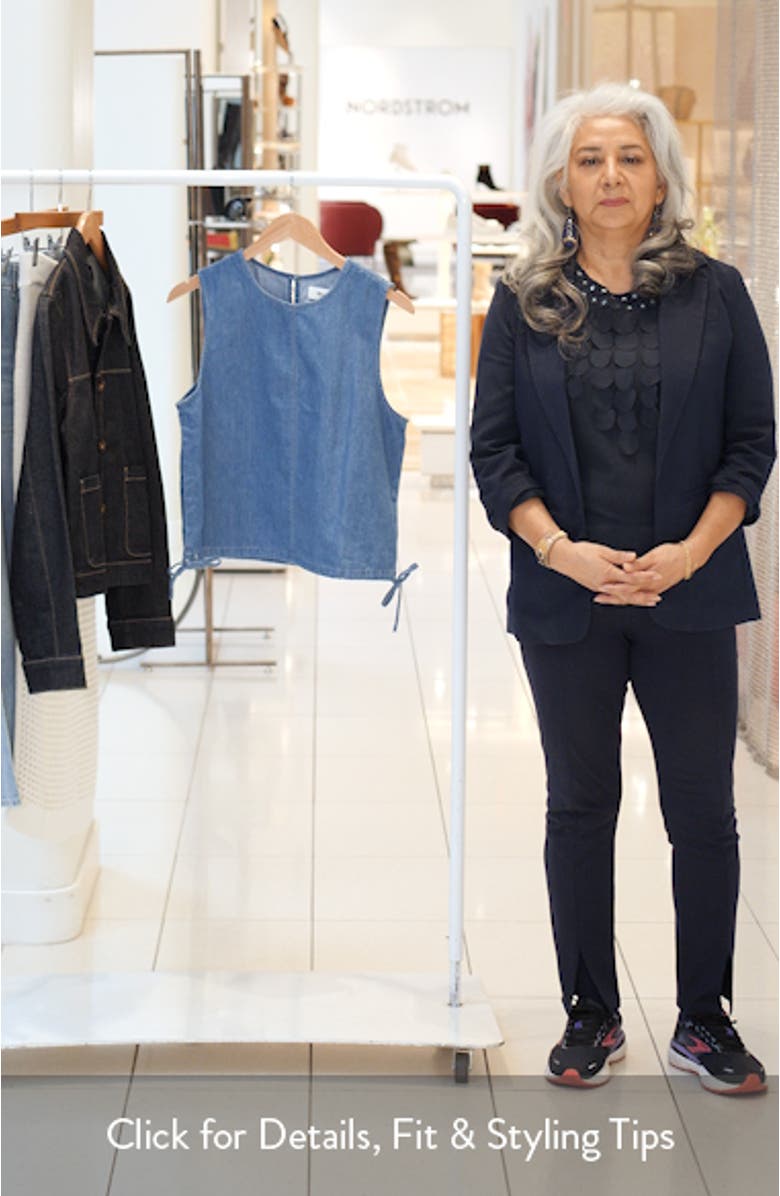 Cinched Denim Shell Top, sales video thumbnail