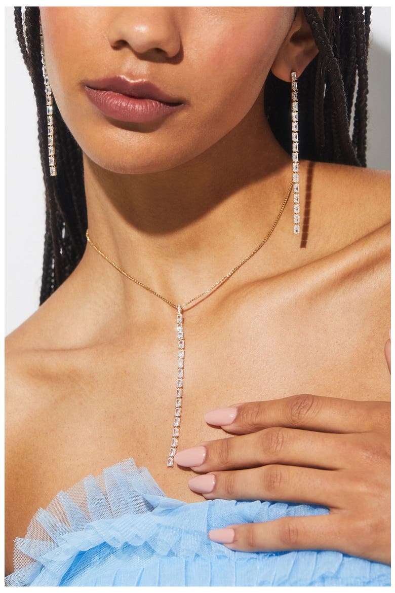 A La Carte Extra Long Linear Earrings, Alternate, color, GOLD