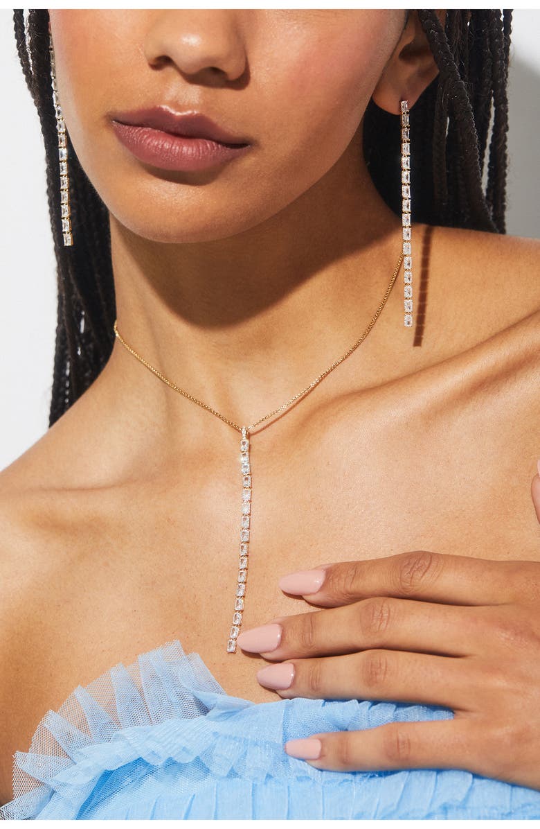 Nadri A La Carte Extra Long Linear Earrings, Alternate, color, Gold