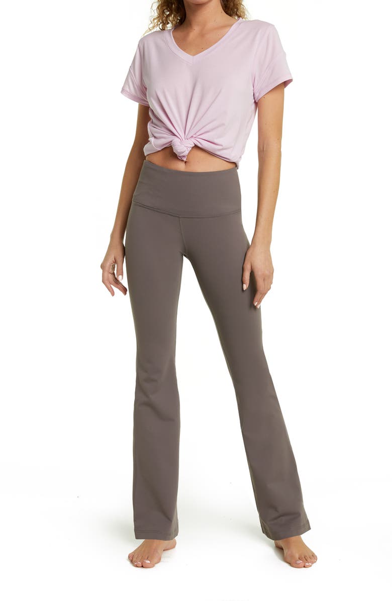 Zella Barely Flare Live in High Waist Pants, Alternate, color,