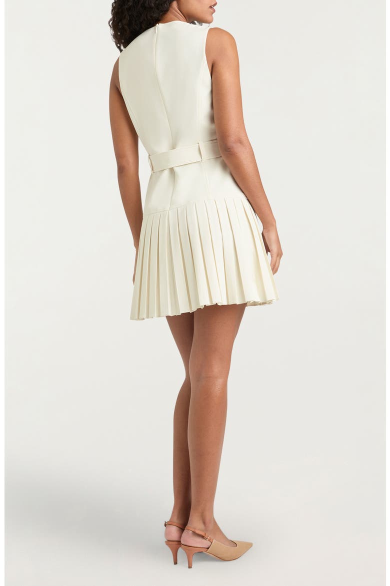 Charolette Sleeveless Belted Minidress, Alternate, color, IVORY