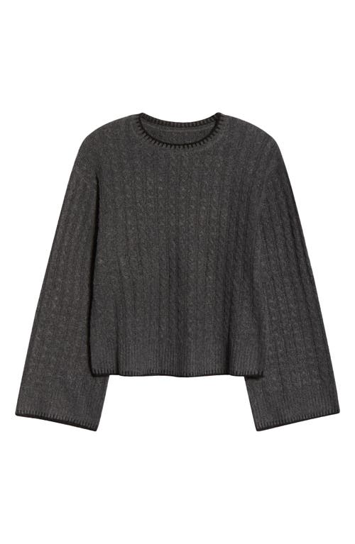 Ugg(r) Rylynn Cable Flare Sleeve Sweater In Gray