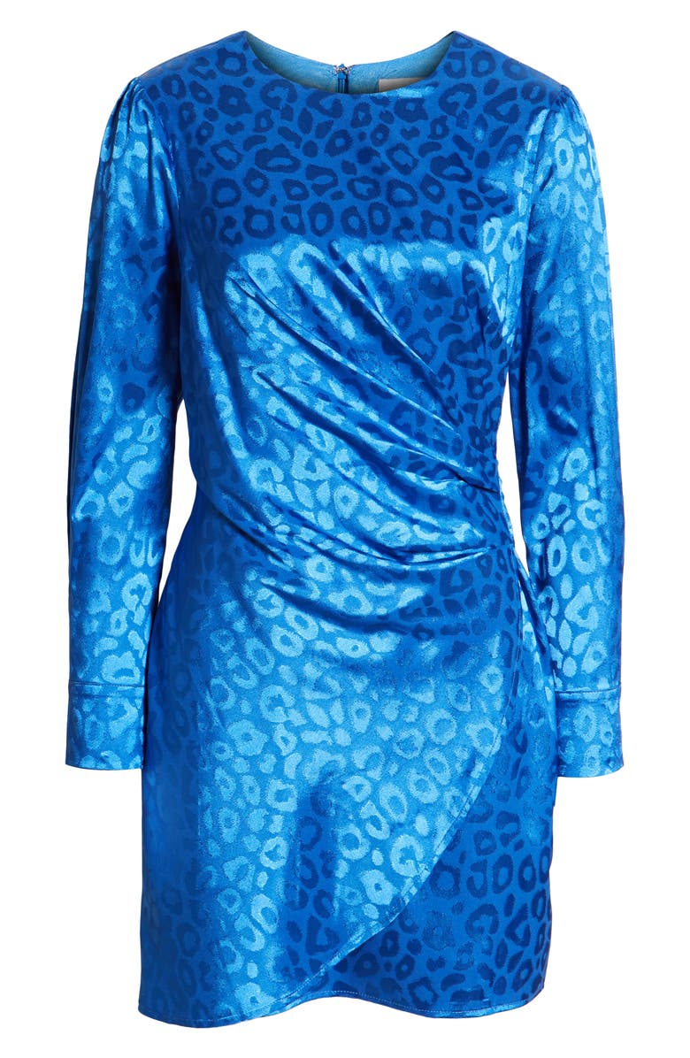 Adelyn Rae Isabella Draped Long Sleeve Minidress, Alternate, color,