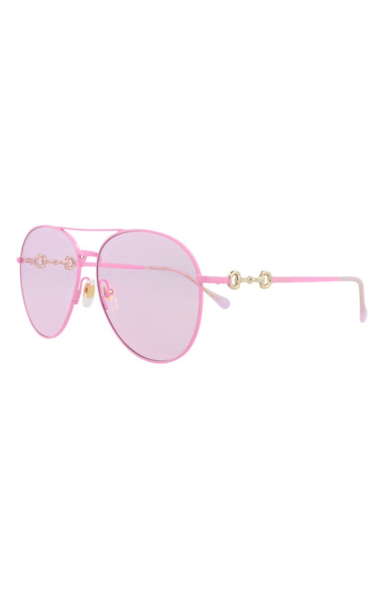 Gucci 60mm Aviator Sunglasses, Alternate, color,