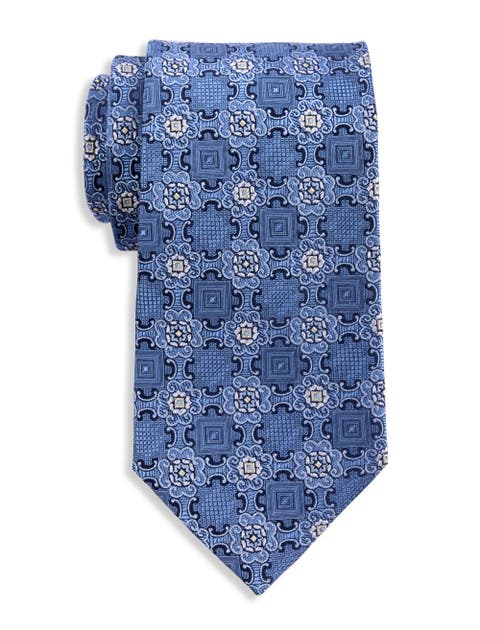 Big & Tall Spring Medallion Silk Tie