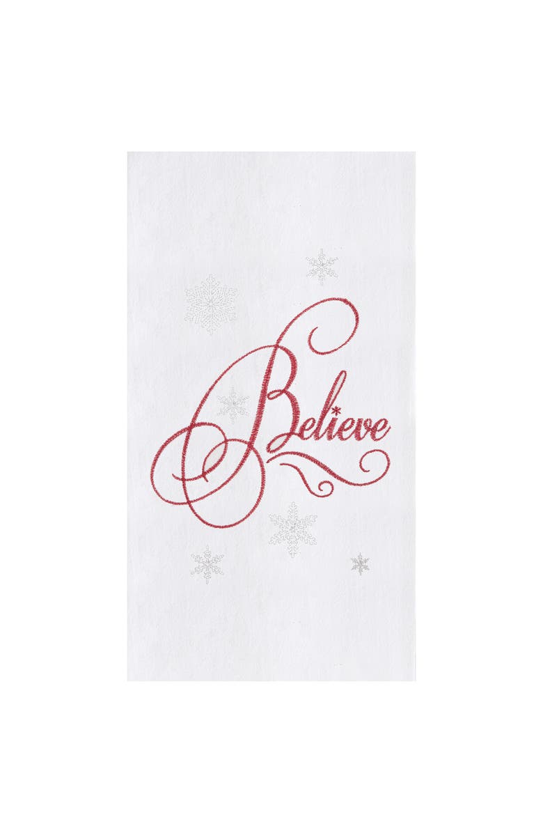 C&F Home Believe Flour Sack Kitchen Towel, Main, color, White