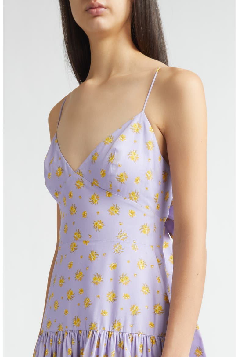 Floral Print Cotton Tiered Gown, Alternate, color, LAVENDER/ SUNFLOWER