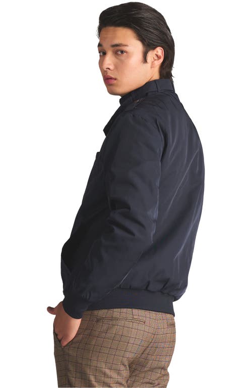 Members Only Heavy Iconic Racer Quilted Lining Jacket In Navy