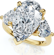Bliss Diamond 5 1/2Ct Pear & Heart Certified Diamond Engagement Ring Lab Grown
