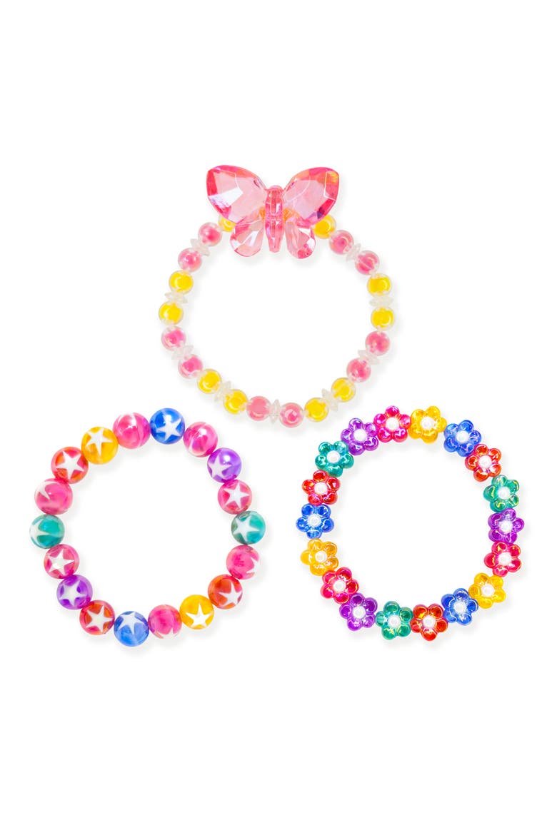 Sparkle Bead Bangle Trio Set & Keepsake Tin Case, Alternate, color, Color Pop