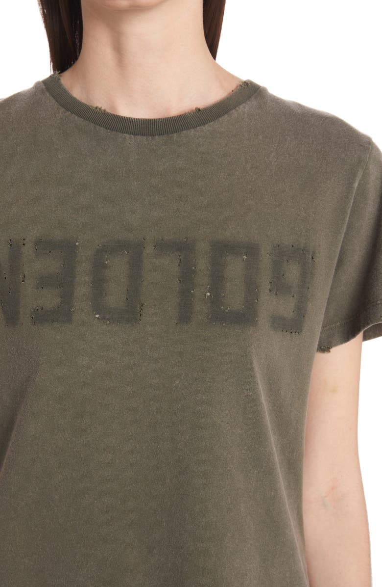 Golden Goose Doris Upside Down Logo Cotton Graphic Tee, Alternate, color, 