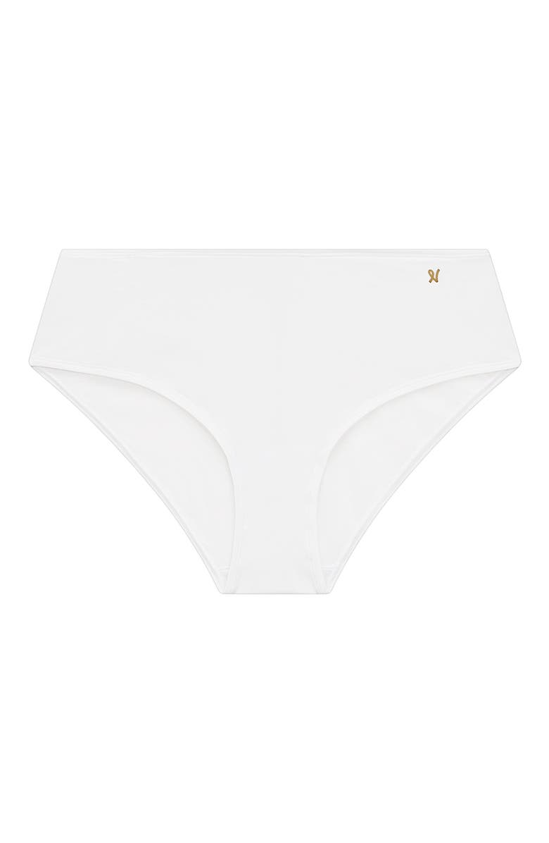 Nudea The Stretch Mid Rise Bikini Brief, Alternate, color, White