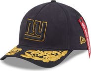 New Era x Alpha Industries Men's New Era x Alpha Industries  Black New York Giants A-Frame 9FORTY Adjustable Hat