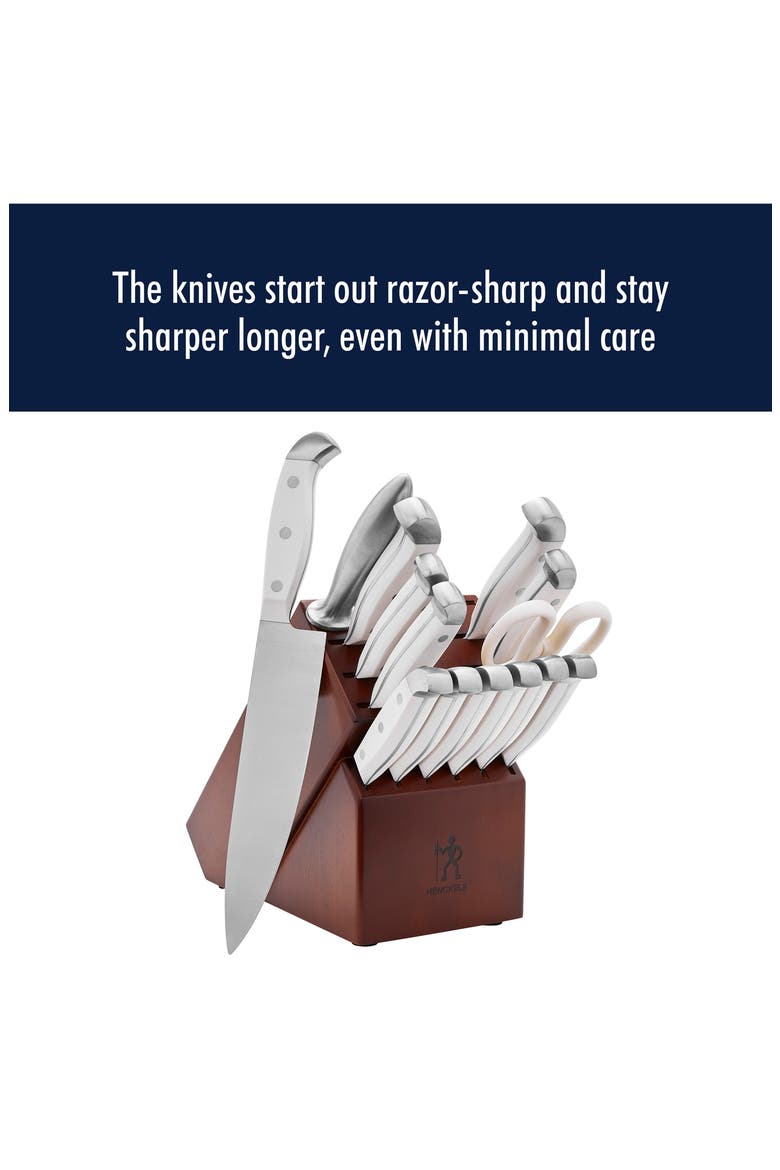 Statement 15-Piece Knife Block Set, Alternate, color, WHITE