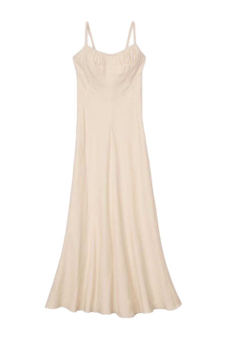 Maxi dress with straps, Alternate, color, Ecru