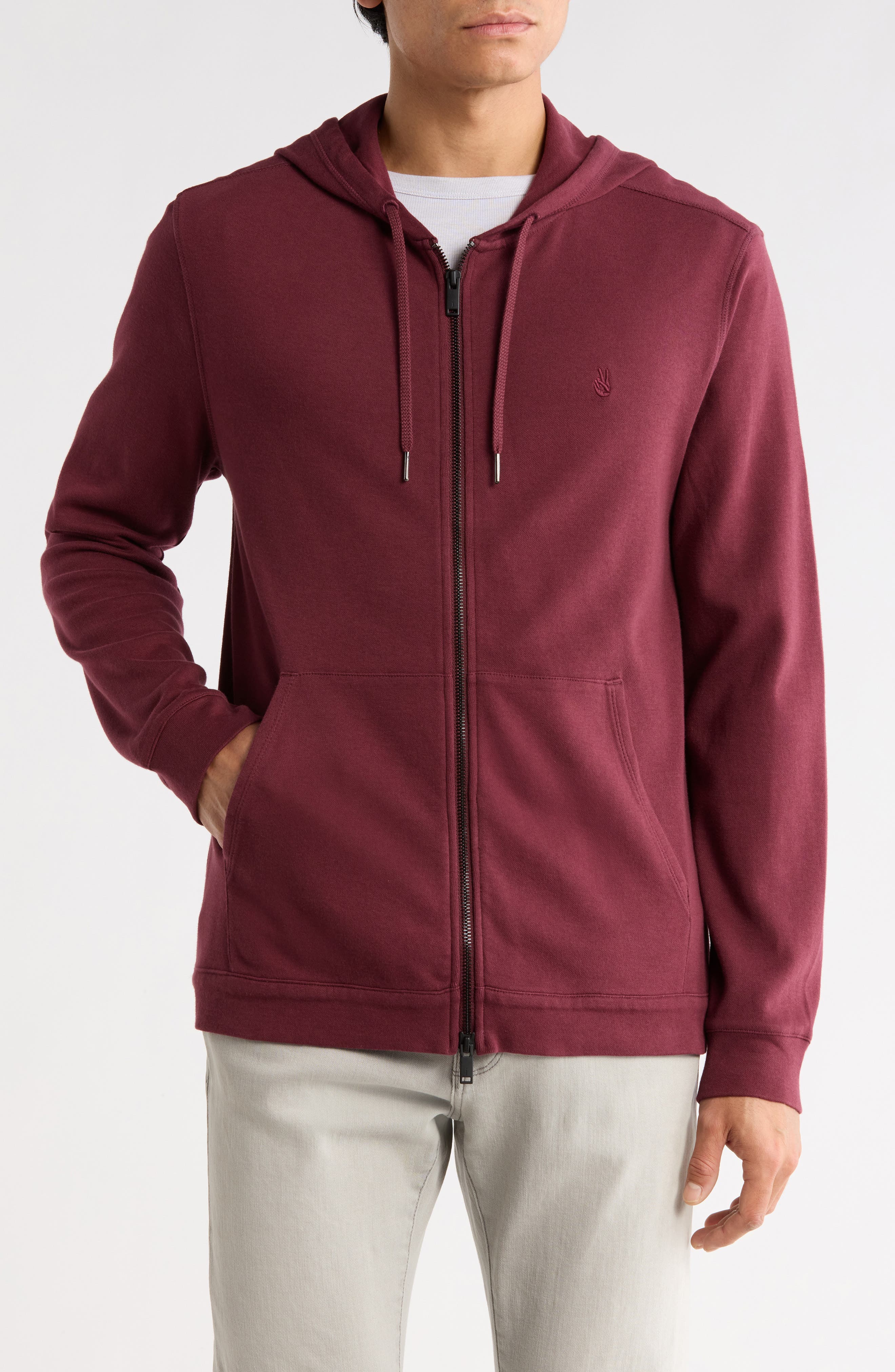 John Varvatos Bruno Double Knit Full Zip Hoodie