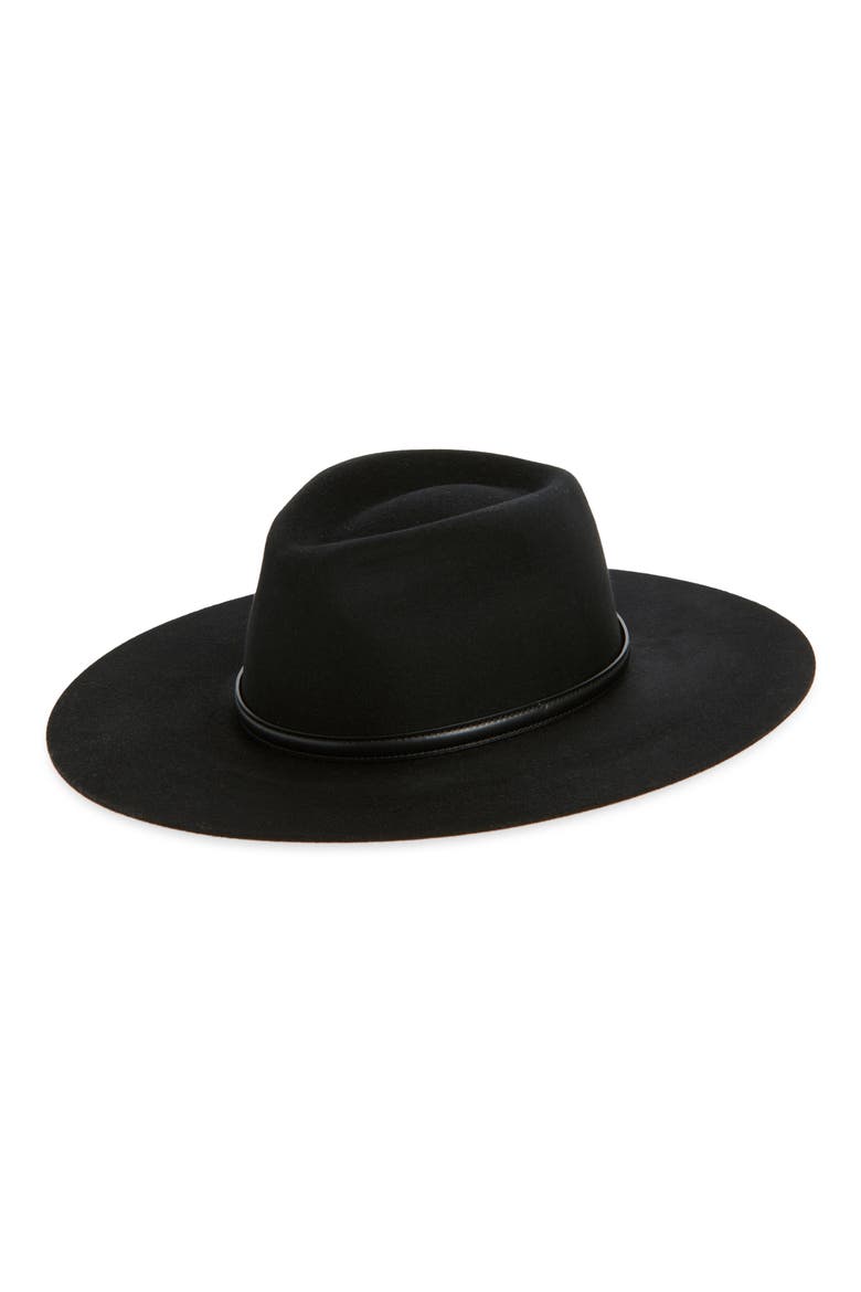 Beck Wool Felt Fedora, Main, color, BLACK