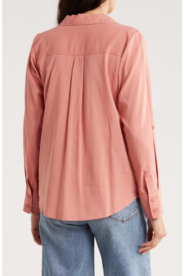 Long Sleeve Button-Up Shirt, Alternate, color, DESERT SAND