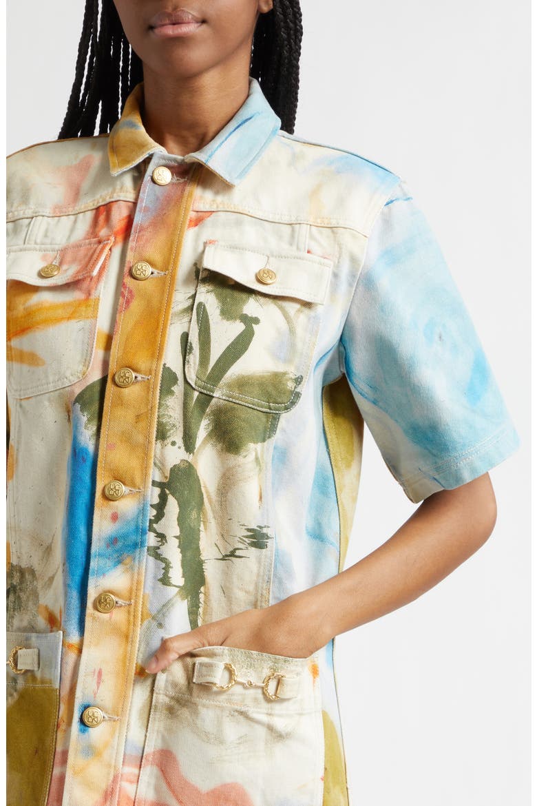 Painters Shirtdress, Alternate, color, WESTERN DREAM