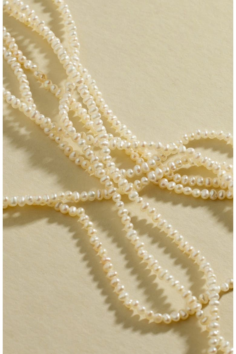 Pearl Strand Choker Necklace, Alternate, color, Gold Vermeil