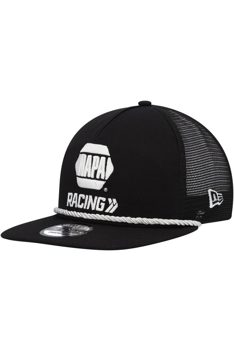 Men's New Era Black Chase Elliott Golfer Trucker Snapback Hat, Alternate, color, Black