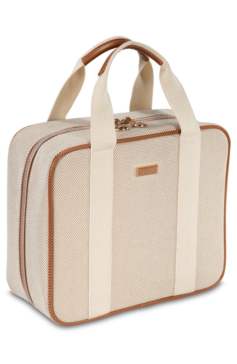 Stephanie Johnson Tropea Ivory Martha Large Briefcase Cosmetics Case, Alternate, color, Ivory