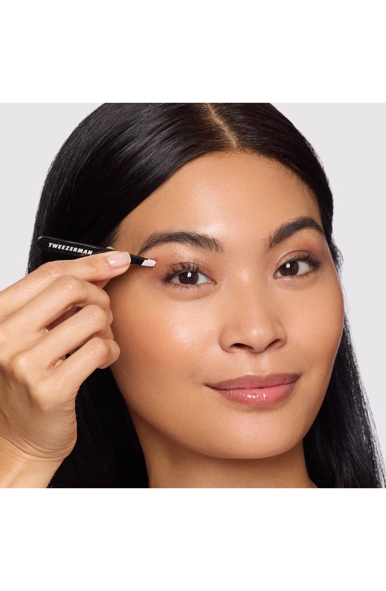TWEEZERMAN Dusted Onyx Mini Slant Tweezer, Alternate, color, Dusted Onyx