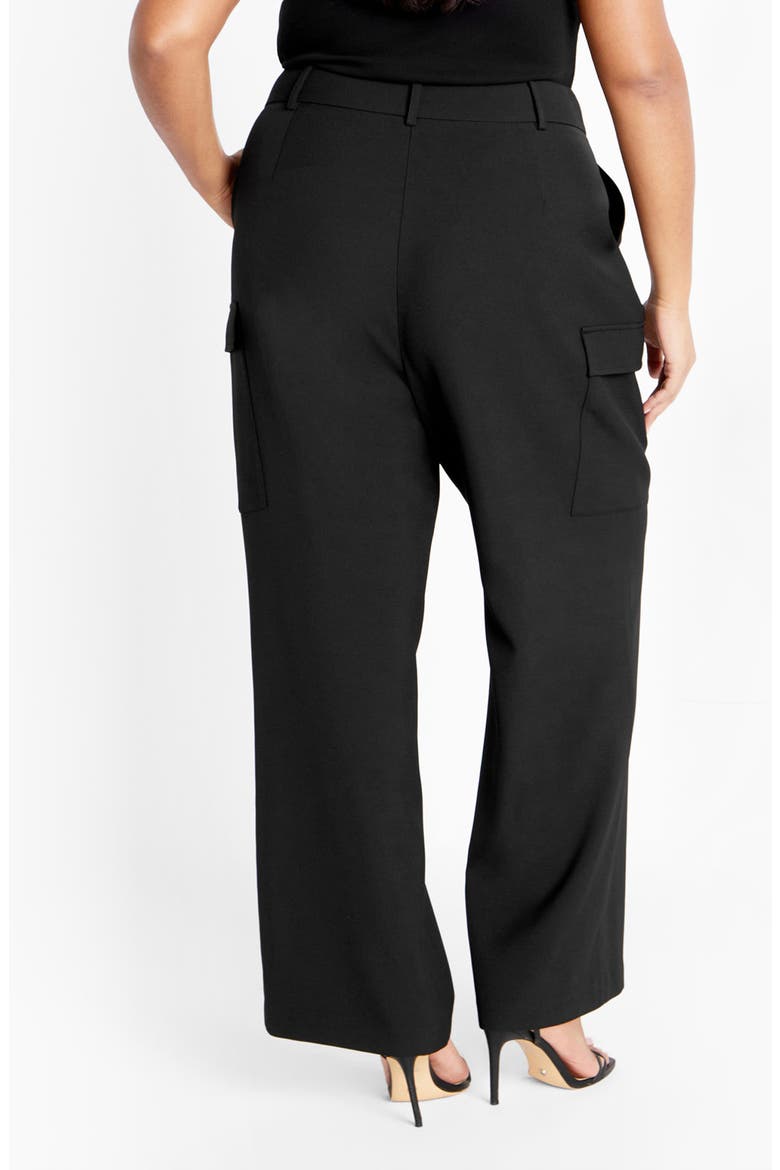 Karter Wide Leg Cargo Pants, Alternate, color, BLACK