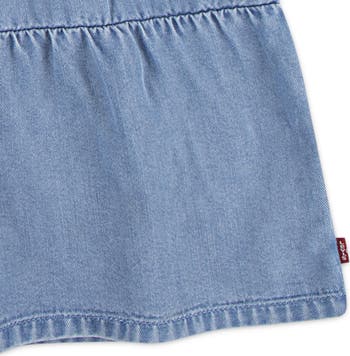 Kids' Chambray Tiered Halter Dress