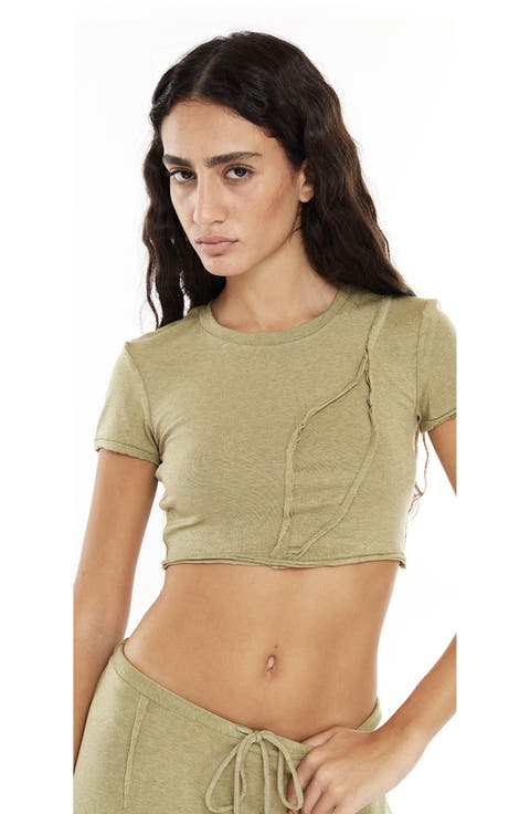 Papper Short Sleeve Crop Top