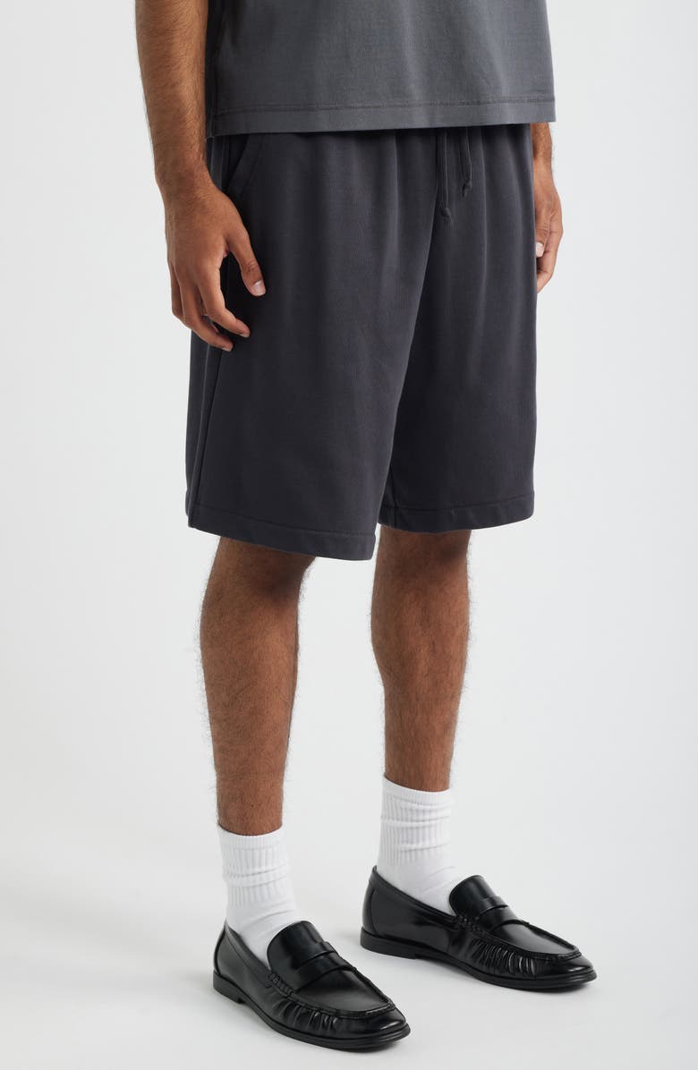BP. Baggy Terry Sweat Shorts, Alternate, color, Black Faded