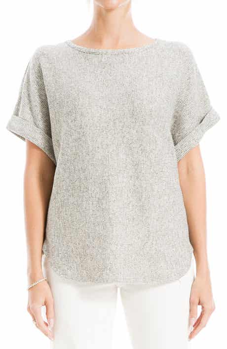 MAX STUDIO Short Sleeve Ribbed T-Shirt