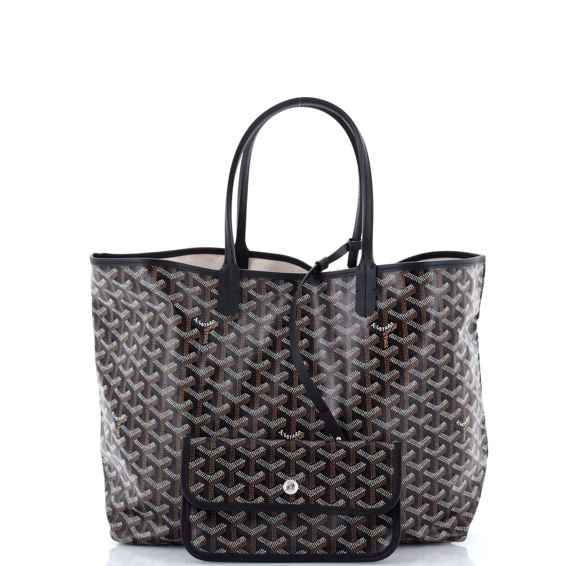 Saint Louis Tote Coated Canvas PM, Alternate, color, Black