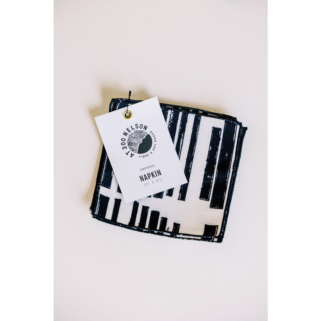 at300nelson Marguerite in Clairvoyant 5" x 5" Cocktail Napkin - Set of 4 in Blue  product