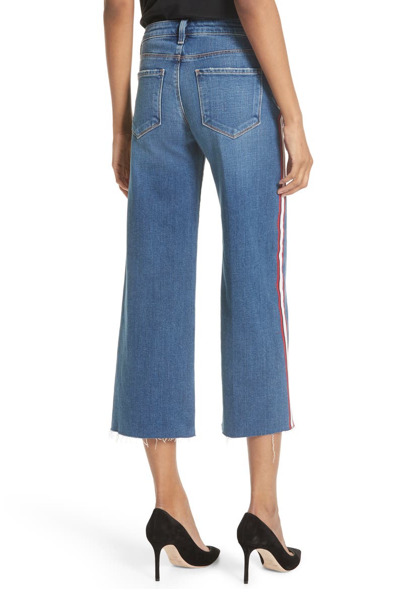 Danica Side Stripe Crop Wide Leg Jeans, Alternate, color, AUTHENTIQUE