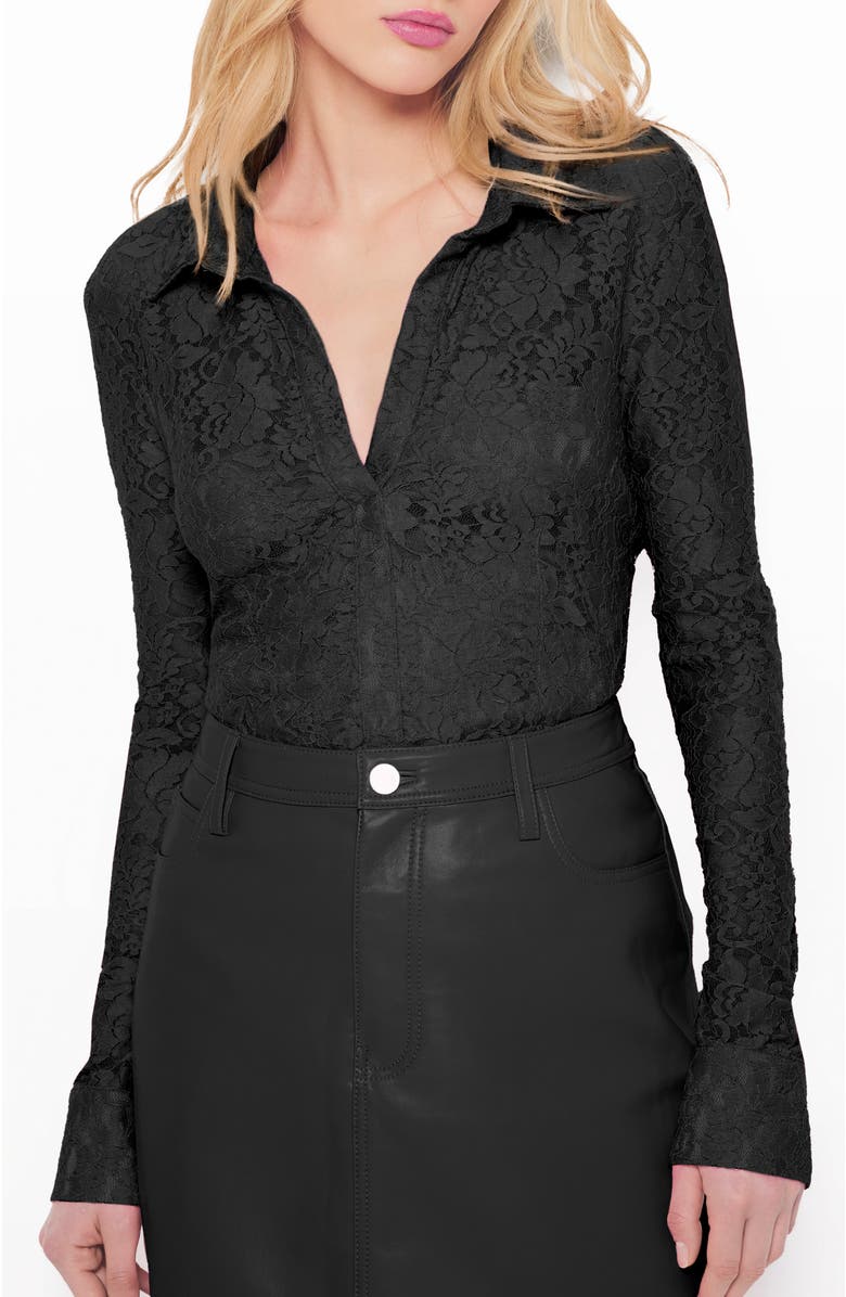 AS by DF Dixie Stretch Lace LS Blouse, Main, color, 