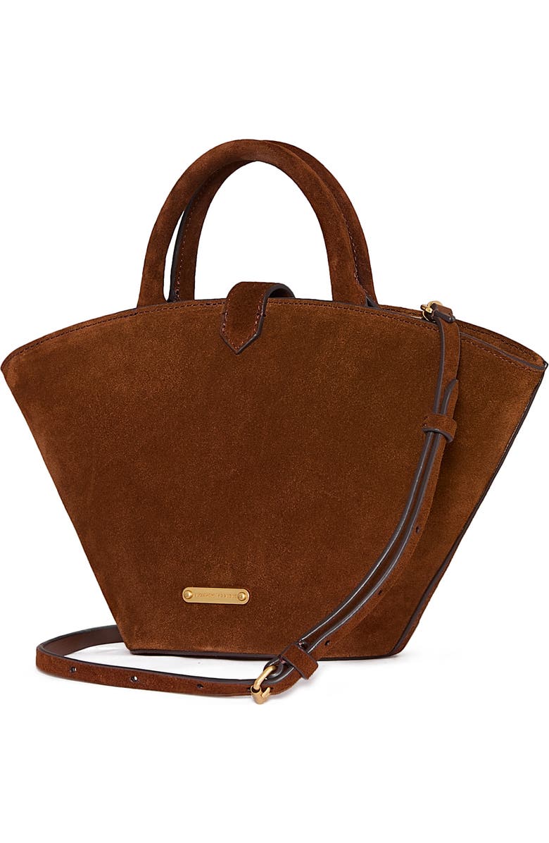 Rebecca Minkoff Mini Megan Suede Fan Tote, Alternate, color,