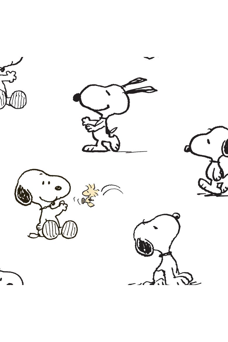 Classic Snoopy 100% Cotton Fitted Baby Crib Sheet, Alternate, color, White Multi