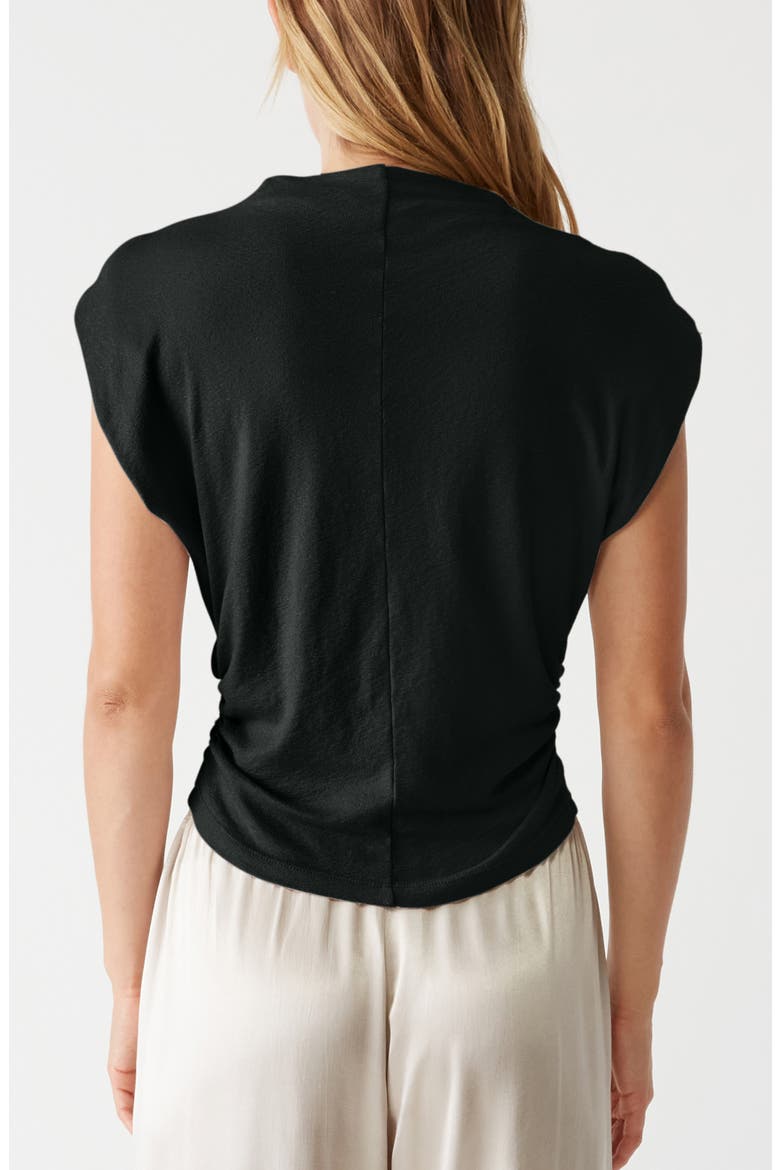 Reese Power Shoulder Top, Alternate, color, BLACK