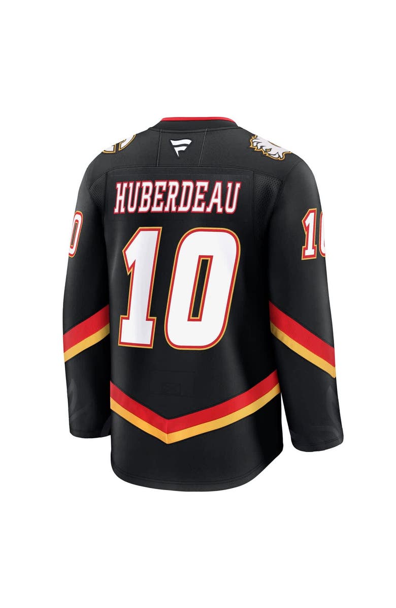 FANATICS Men's Fanatics Jonathan Huberdeau Black Calgary Flames Alternate Premium Jersey, Alternate, color,