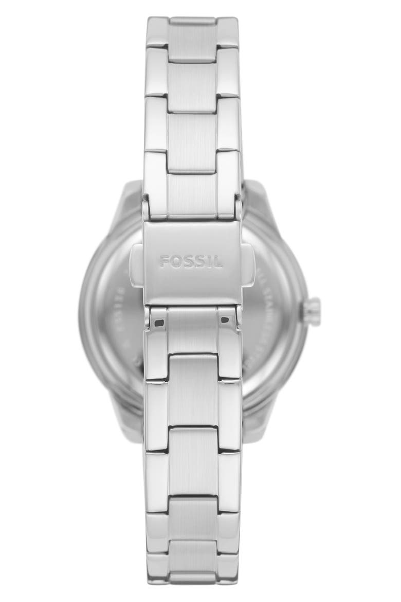 Stella Crystal Bezel Bracelet Watch, 37mm, Alternate, color, STAINLESS STEEL