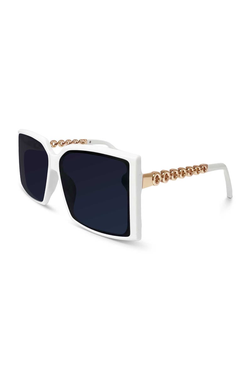 The Farrah Sunglasses, Alternate, color, White