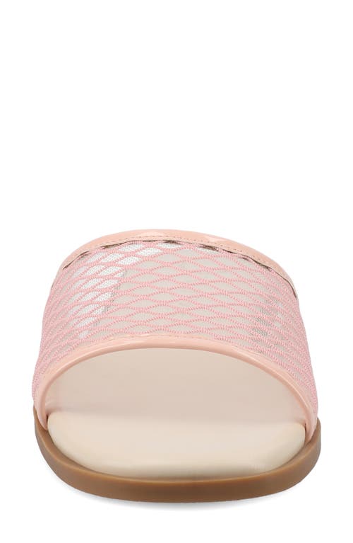 Journee Collection Breckley Flat Slide Sandal In Pink