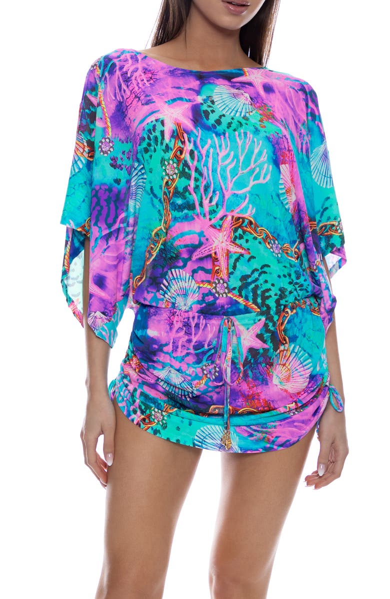 Luli Fama South Beach Dress, Main, color, Ultramarine