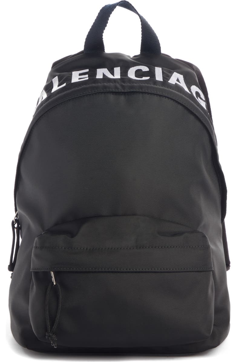 Balenciaga Wheel Canvas Backpack, Main, color,