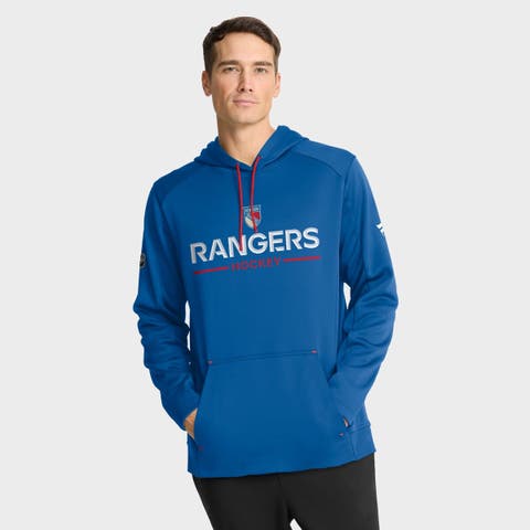 Men's Fanatics Blue New York Rangers Authentic Pro Rink Centennial Hoodie
