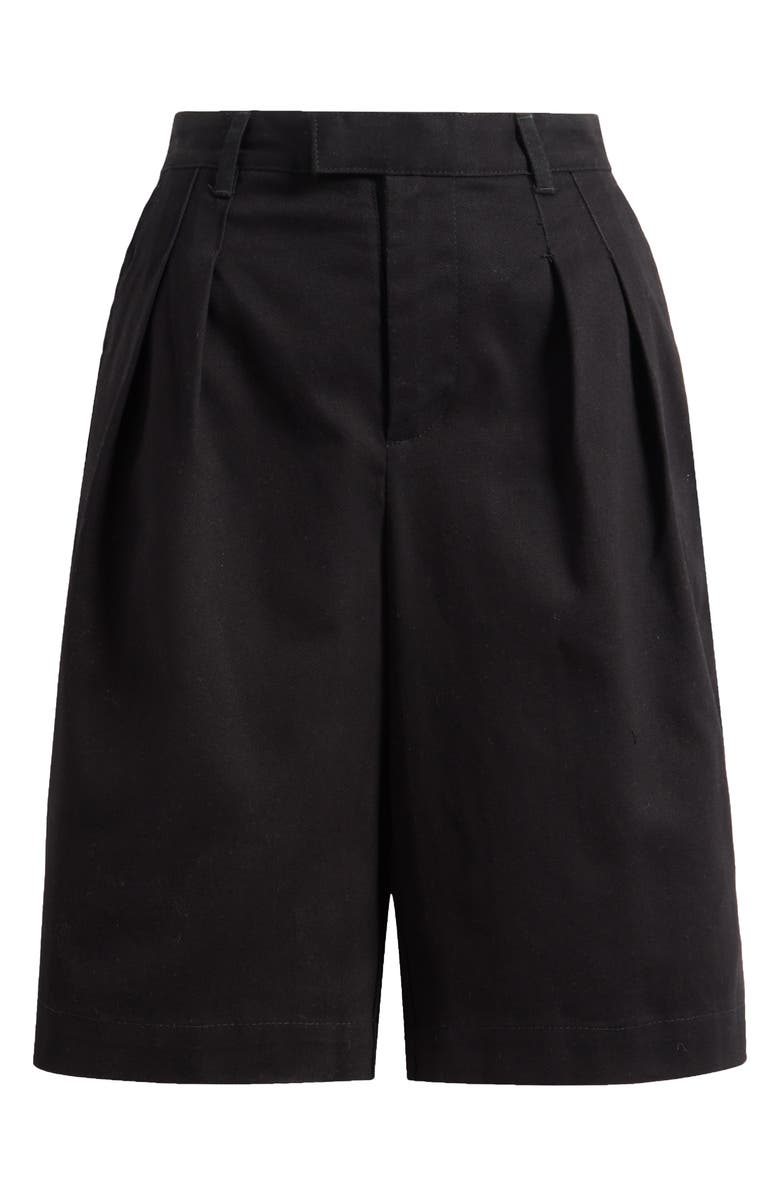 Steve Madden Ivana Pleated Front Cotton Shorts, Alternate, color,