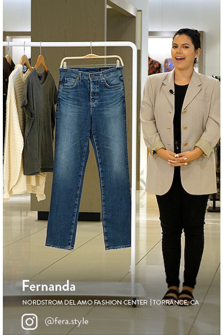 Alexxis High Waist Straight Leg Jeans (Nordstrom Exclusive) video